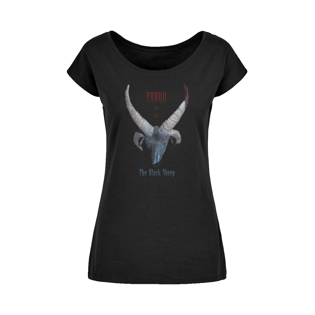 Proud to be The Black Sheep Wide Neck Womens T-Shirt