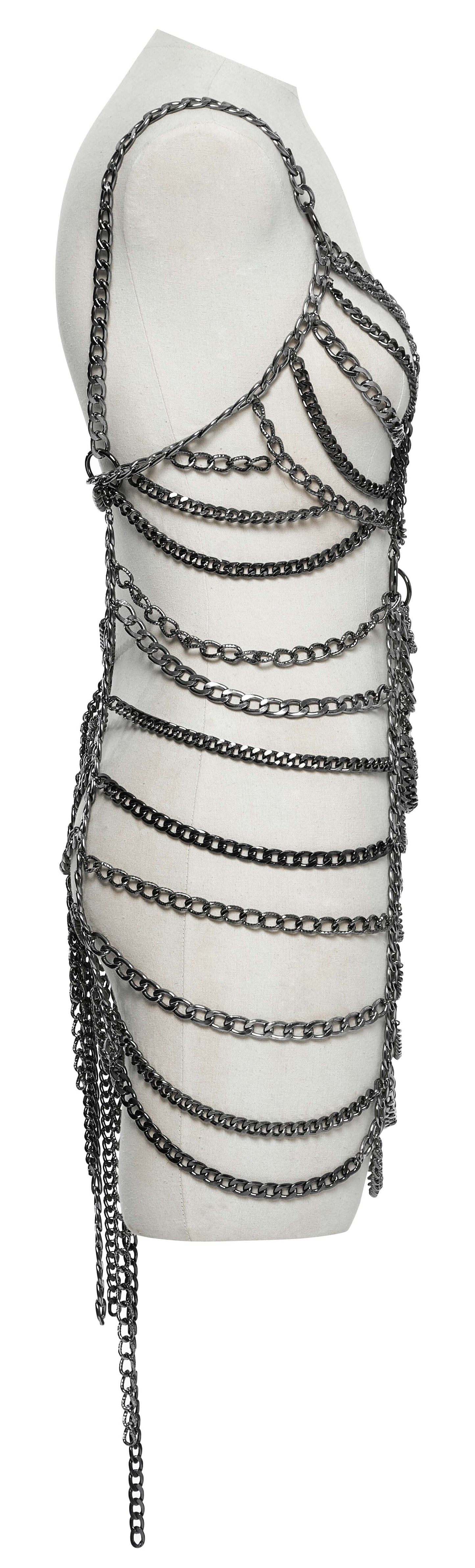 Punk Rave Anslie Metal Chain Dress
