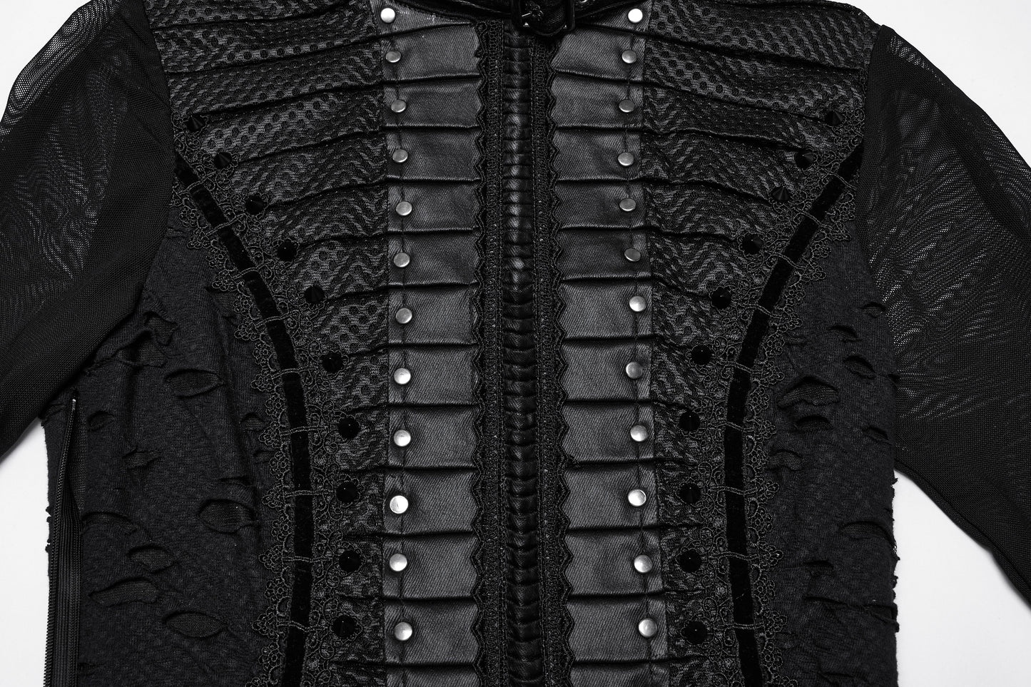 Punk Rave Seraphine Spinal Lace Panel Maxi Dress In Black