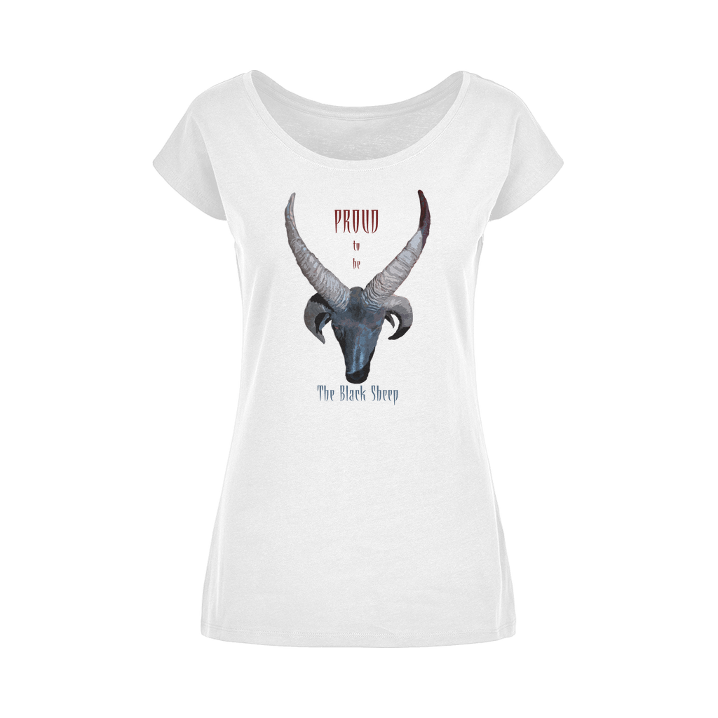 Proud to be The Black Sheep Wide Neck Womens T-Shirt