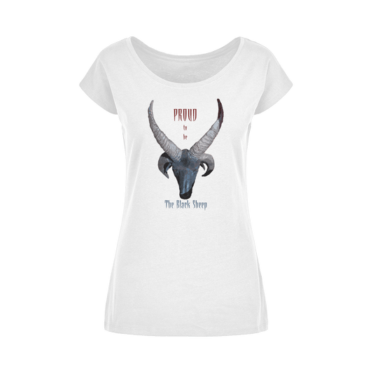 Proud to be The Black Sheep Wide Neck Womens T-Shirt