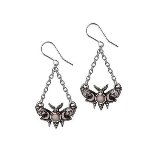 Alchemy Gothic Lunar Moth Earrings