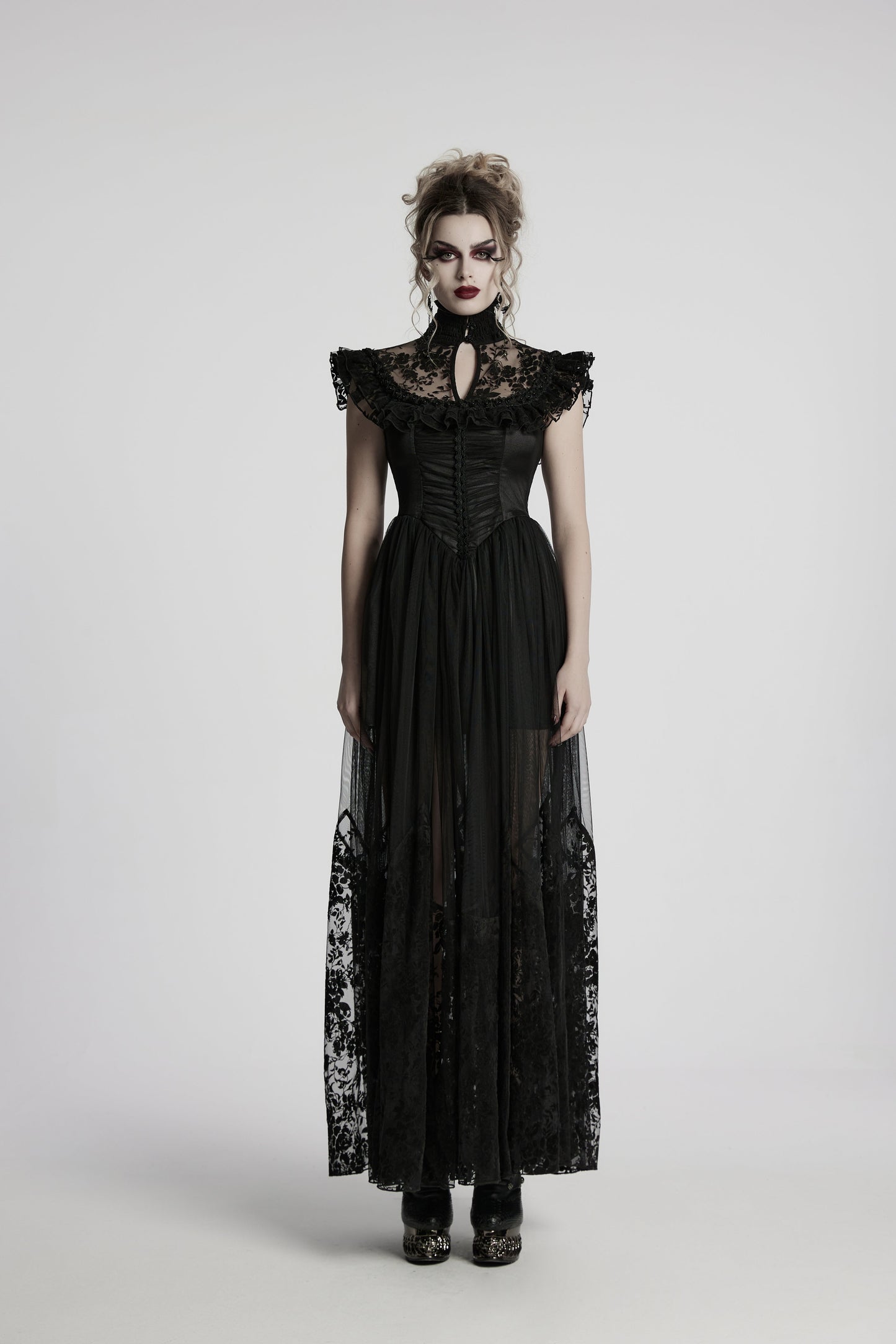 Punk Rave Seraphina Goth Flying Sleeve Dress