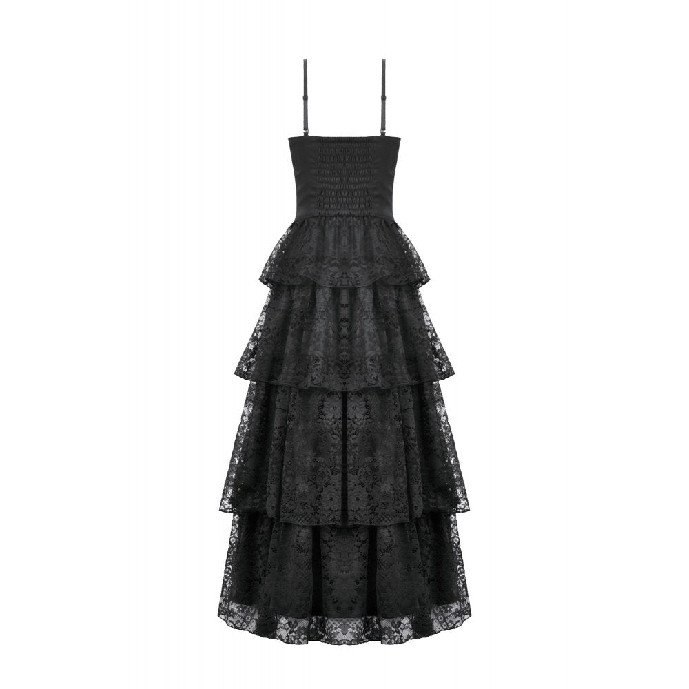 Dark in Love Gothic Satin Lace Dress
