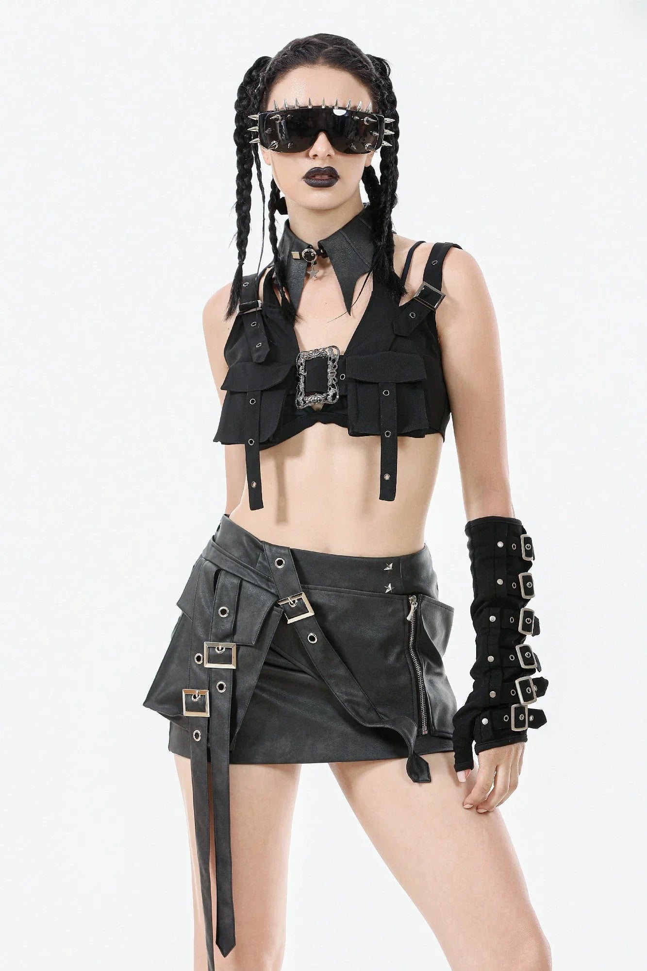 Dark in Love Belladonna Batwing Star Charm Collar