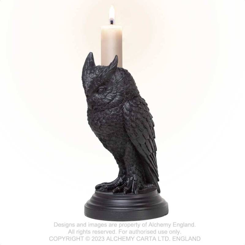 Alchemy Owl Of Astrontiel Candlestick Holder