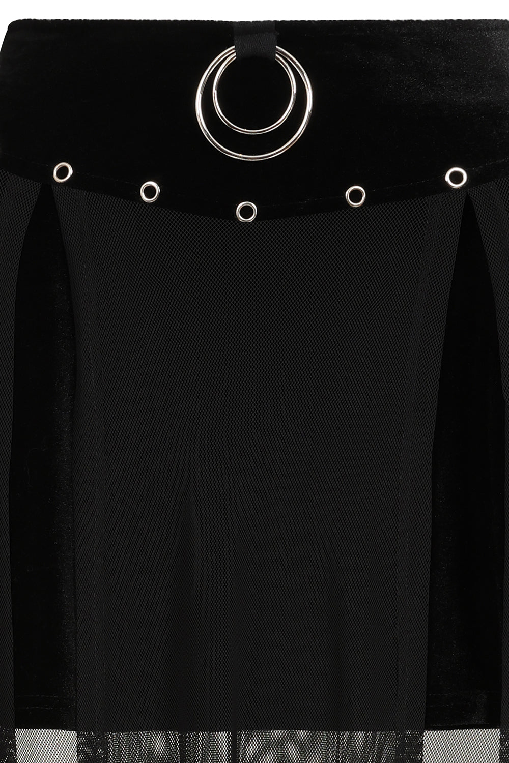 Banned Apparel Obsidian Sheer Mesh Split Skirt in Black