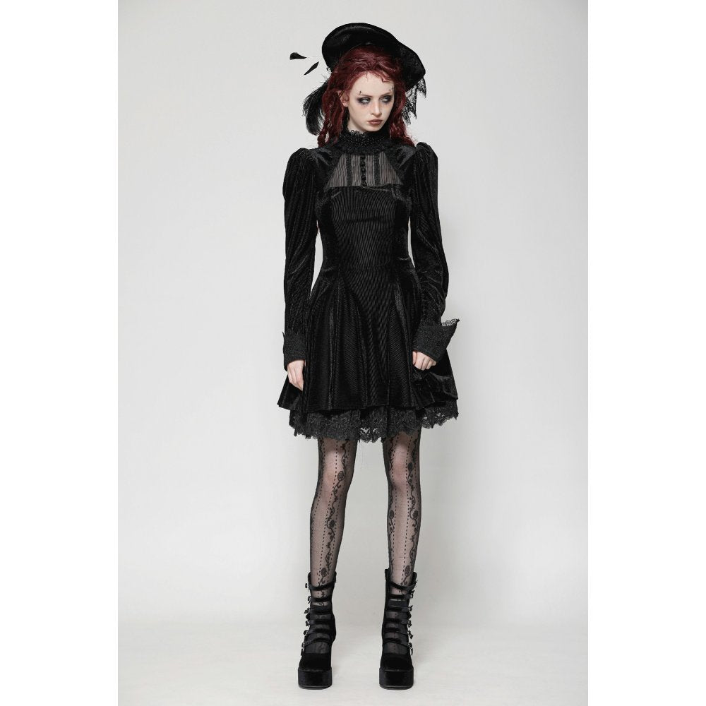 Dark in Love Inez Dark Elegant Velvet Lace Gown