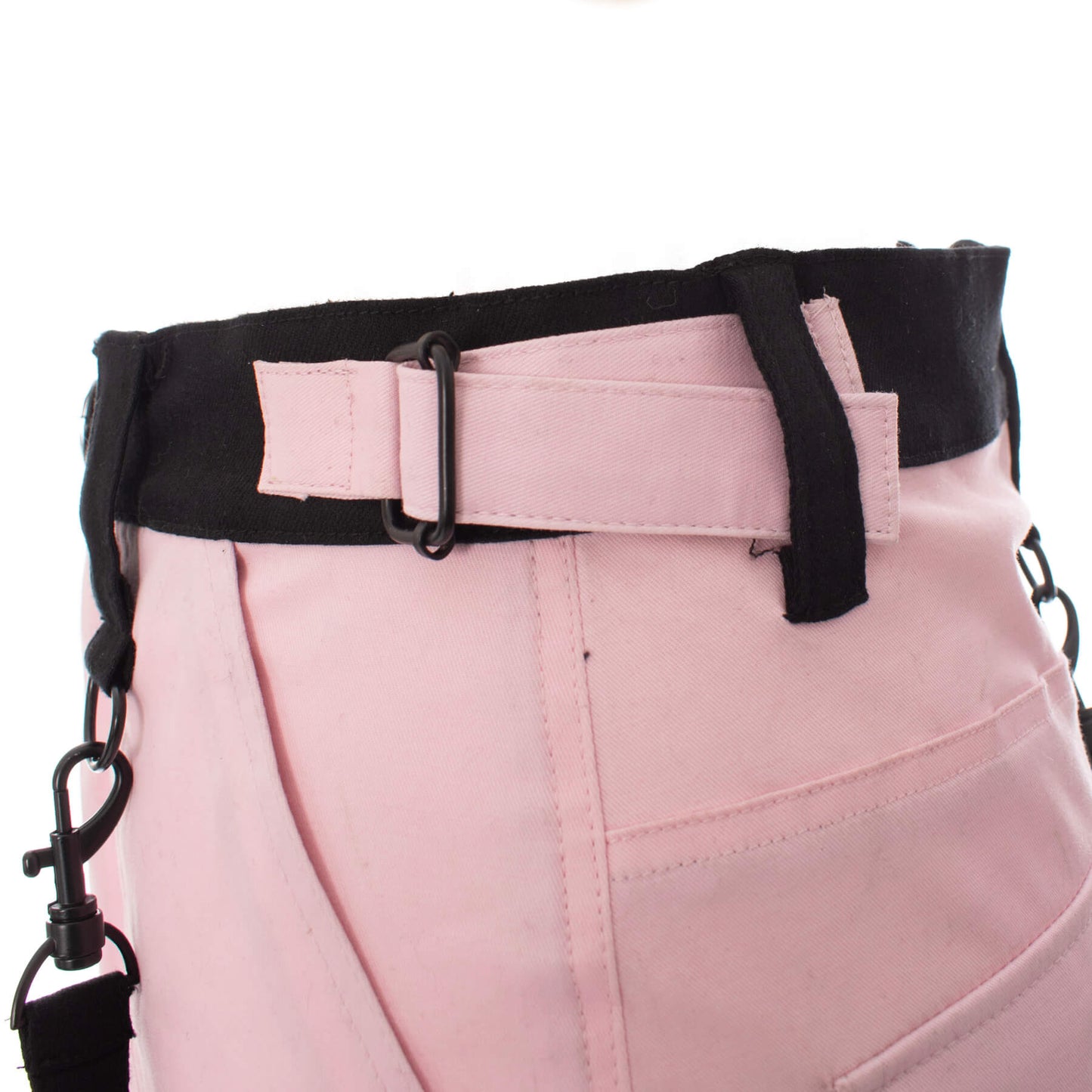 Chemical Black Veil and Void Strap Skirt – Ladies Black & Pink Gothic Mini Skirt
